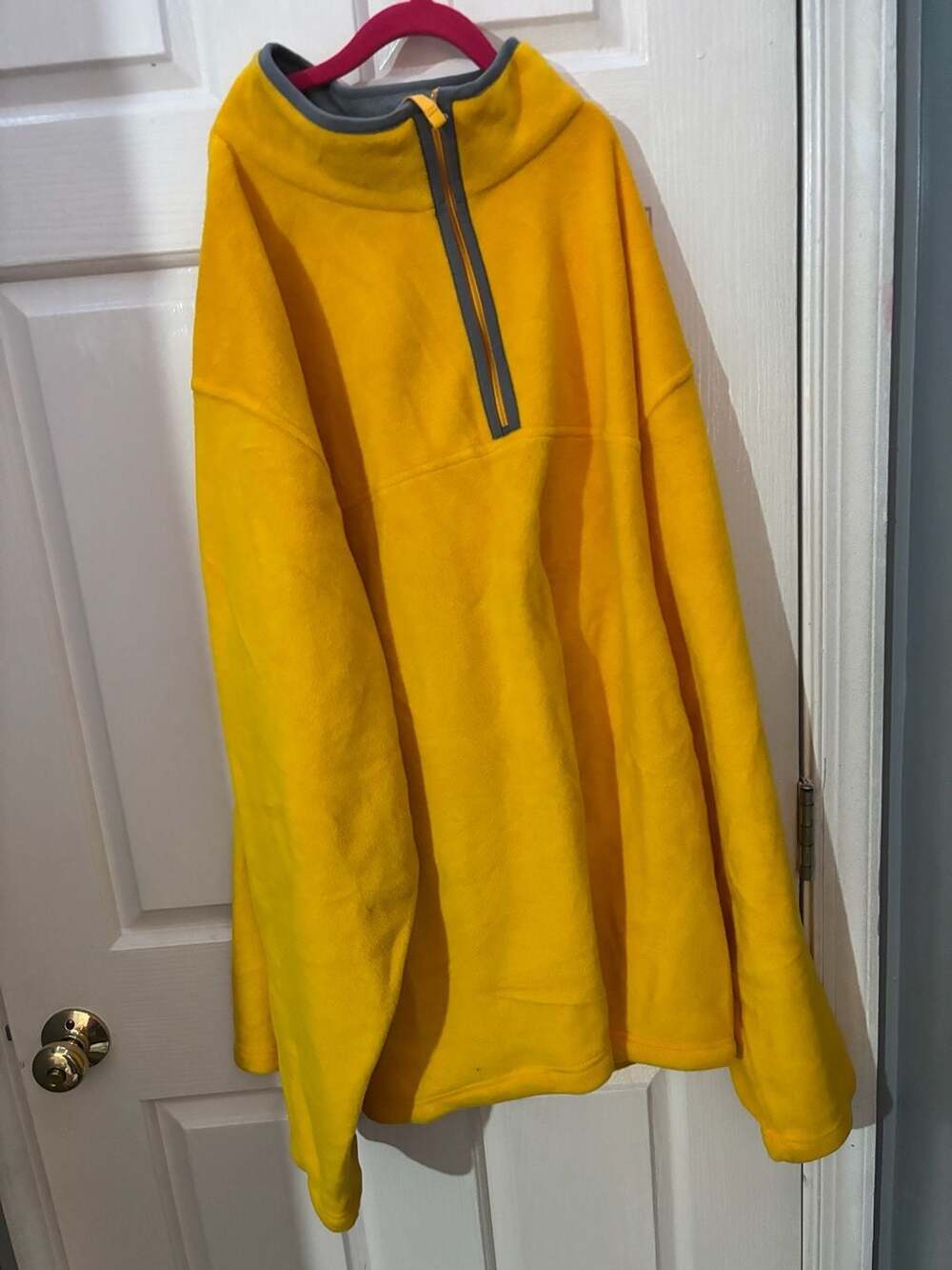 Foot Locker Vintage 1/4 Zip Fleece Pullover Yellow 2XL